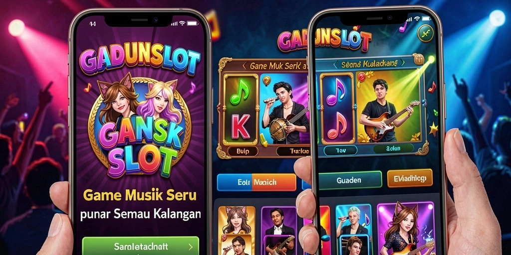 Screenshot gameplay GADUNSLOT menampilkan pengalaman musik yang seru.