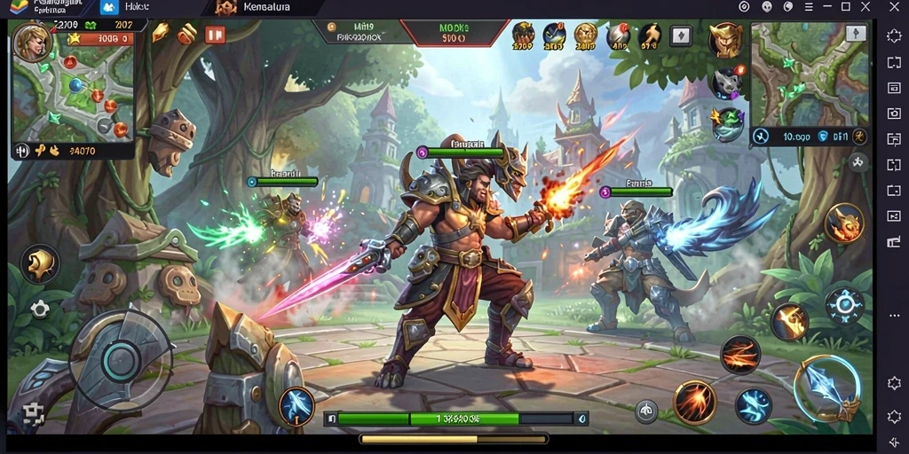 Tampilan gameplay seru dari HIT9 dengan pertarungan epik.