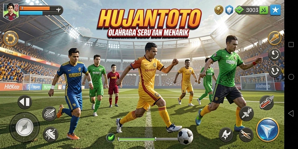 Tampilan gameplay HUJANTOTO yang penuh aksi dan kompetisi.