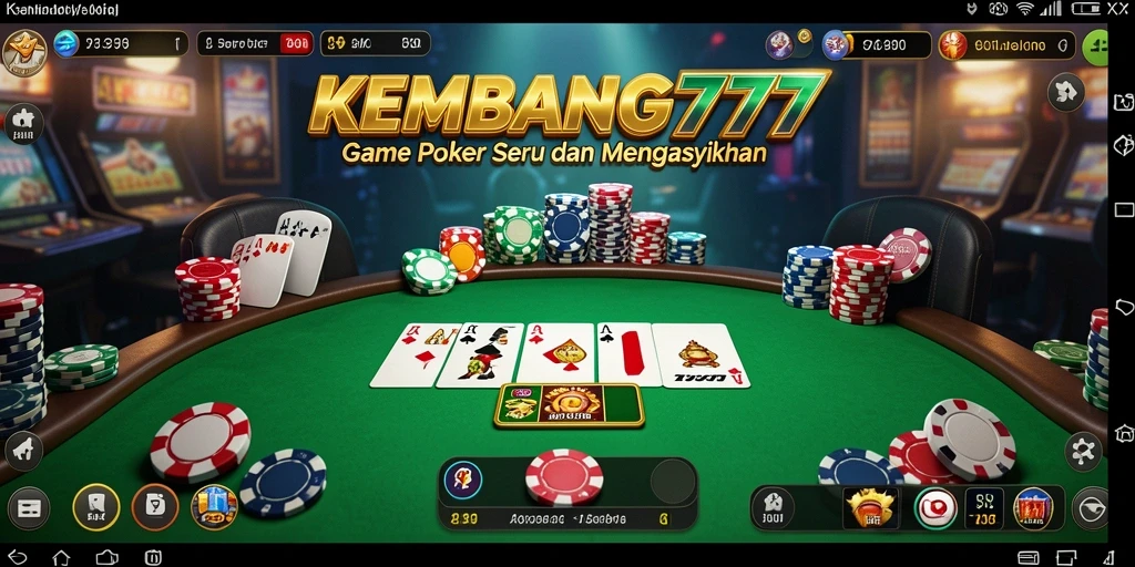Tampilan utama permainan Poker KEMBANG777 yang menarik dan mengasyikkan.
