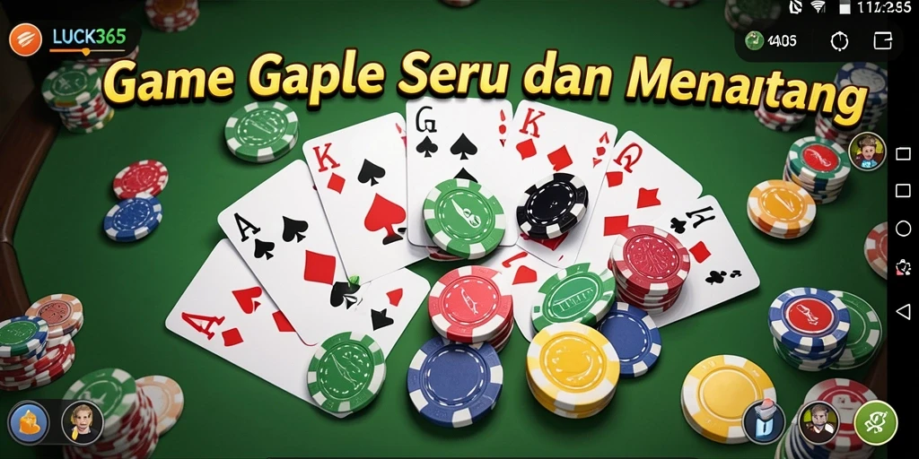 Screenshot gameplay LUCK365 yang menunjukkan keseruan bermain Gaple.