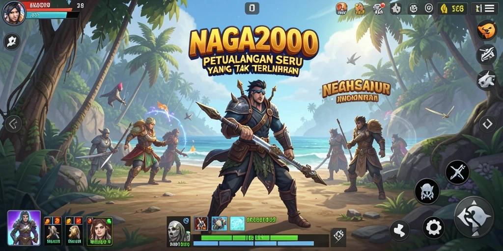 Screenshot gameplay NAGA2000 menampilkan petualangan mendebarkan yang penuh tantangan.