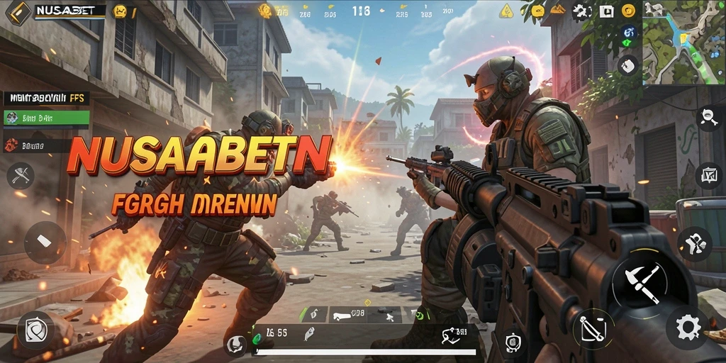 Tampilan menggugah dari gameplay seru NUSABET saat bertempur di peta.