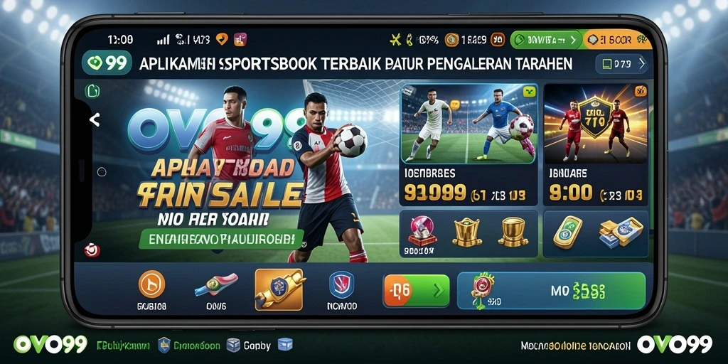 Screenshot menunjukkan antarmuka OVO99 yang menarik untuk taruhan olahraga.