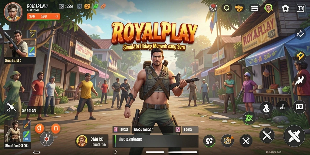 Tampilan gameplay menarik dari ROYALPLAY yang menunjukkan simulasi kehidupan.