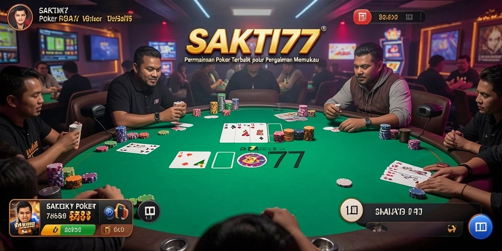 Tampilan gameplay Poker yang menegangkan di SAKTI77.