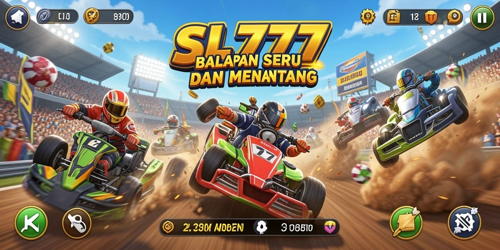 Gameplay balapan seru di SL777 dengan grafis memukau.