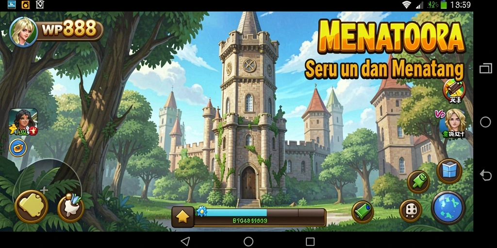 Gameplay seru Tower Defense dengan menara yang strategis.