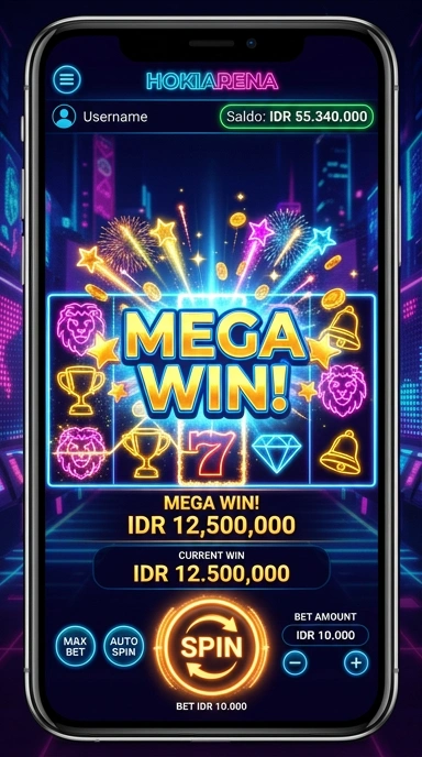 Halaman unduh aplikasi dengan informasi jelas di Hokiarena.